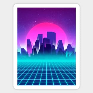 Outrun background Sticker